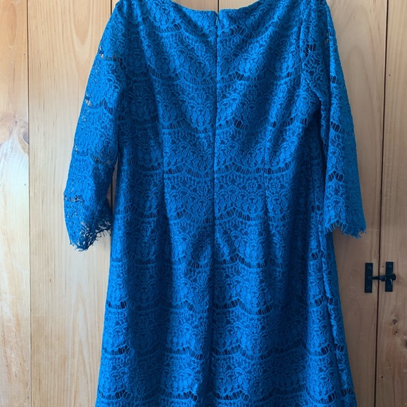 🌈 RN Studio Teal Blue/Green Lace Sheath Dress - Picture 3 of 7